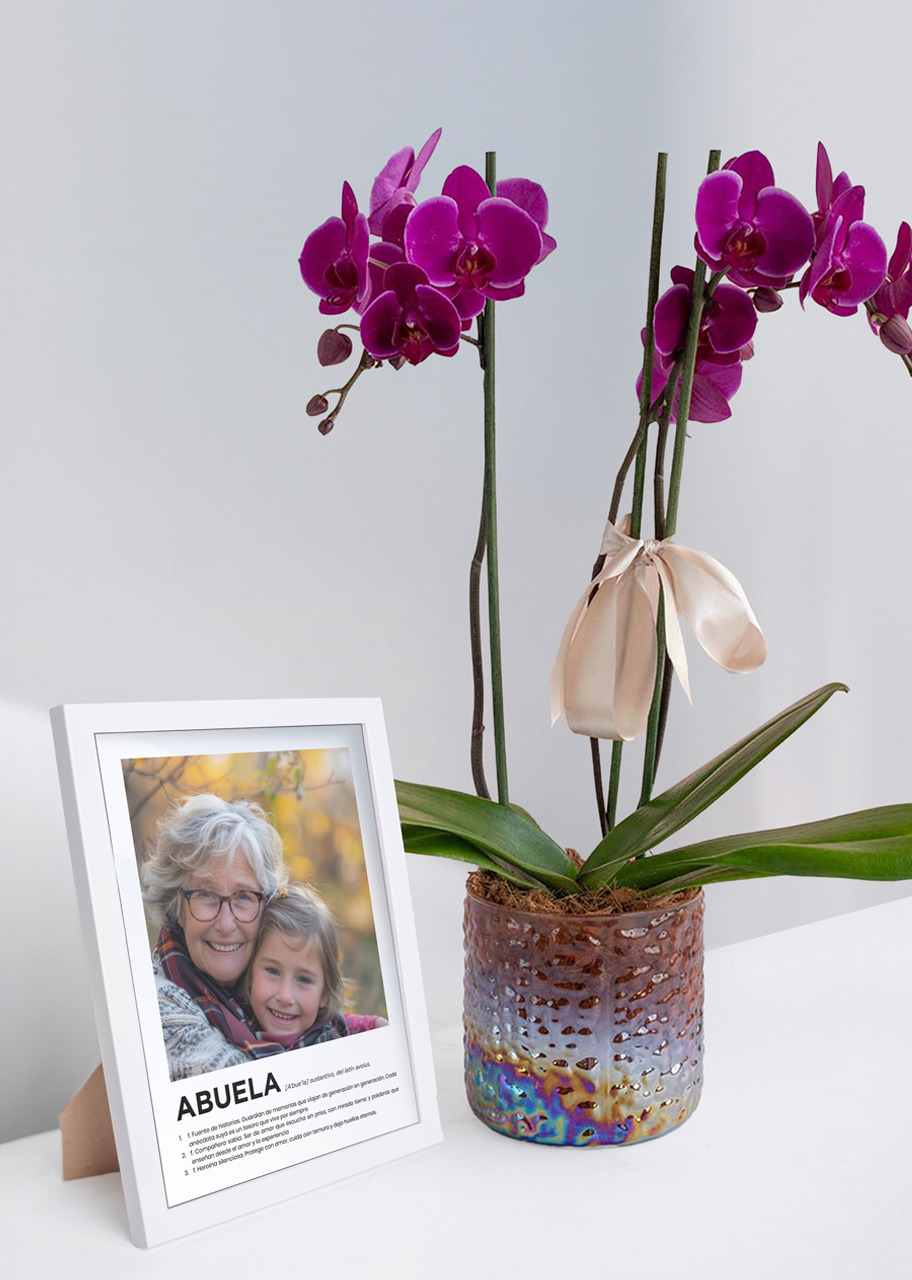 Imagen para Orquídea Morada con Marco Abuela - 1