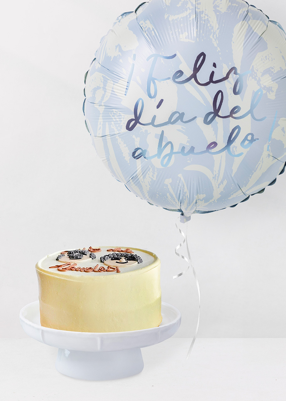 Imagen para Pastel Abuelos Magnolias con Globo "Feliz Día del Abuelo" - 1