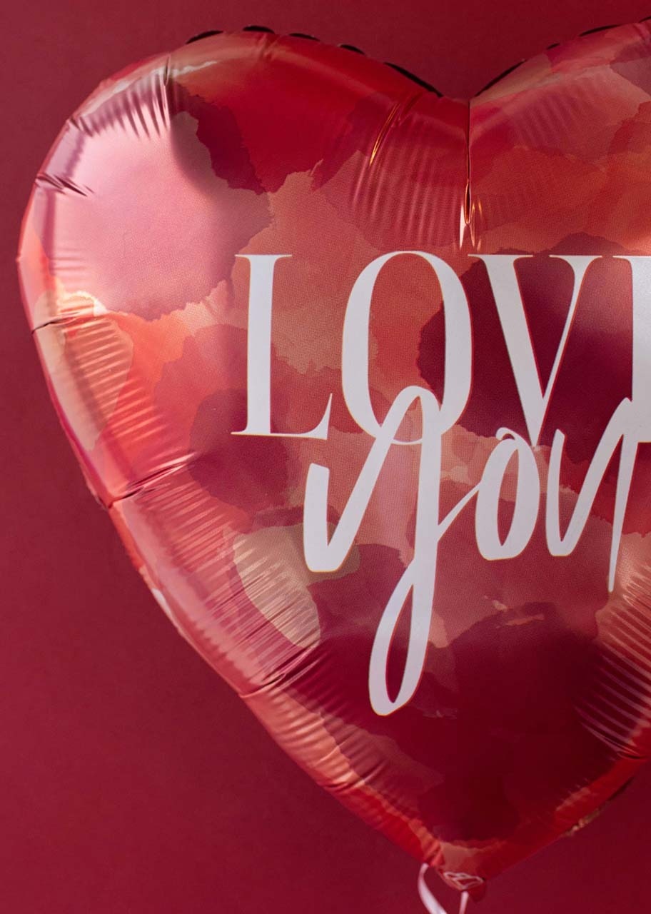 Pastel Kuchen chocolate con globo I Love You