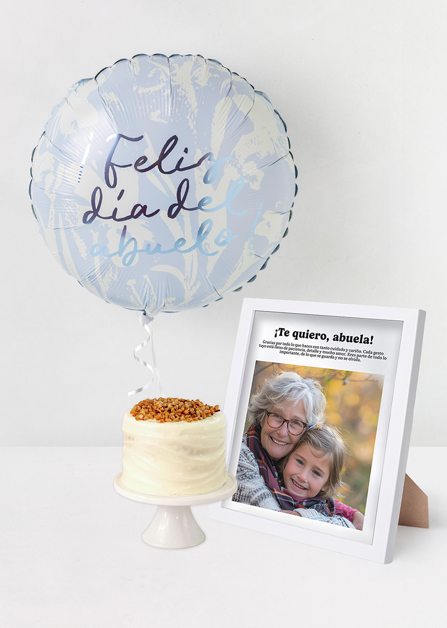 Imagen para Pastel Maria Jose con Globo y Marco Personalizado Abuela - 1