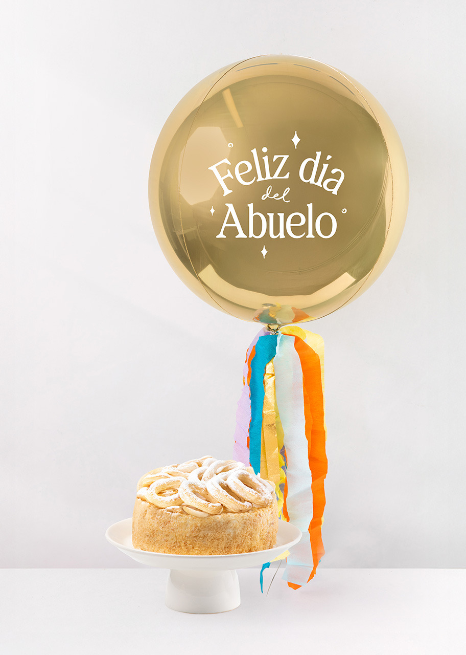 Imagen para Pastel Mil Hojas con Globo Esfera Abuelos - 1