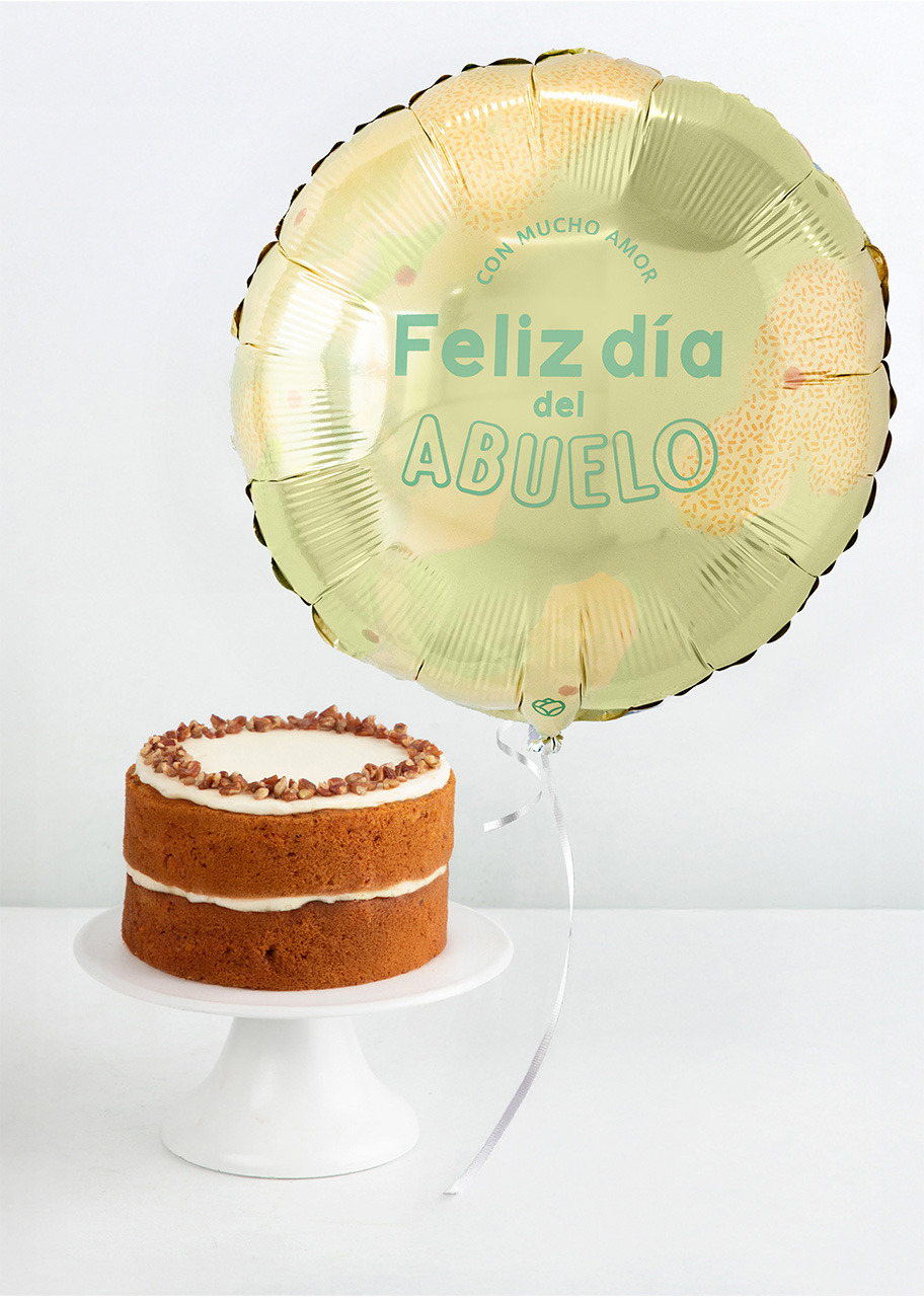 Imagen para Pastel Zanahoria Sin Azúcar Divinata con Globo  - 1