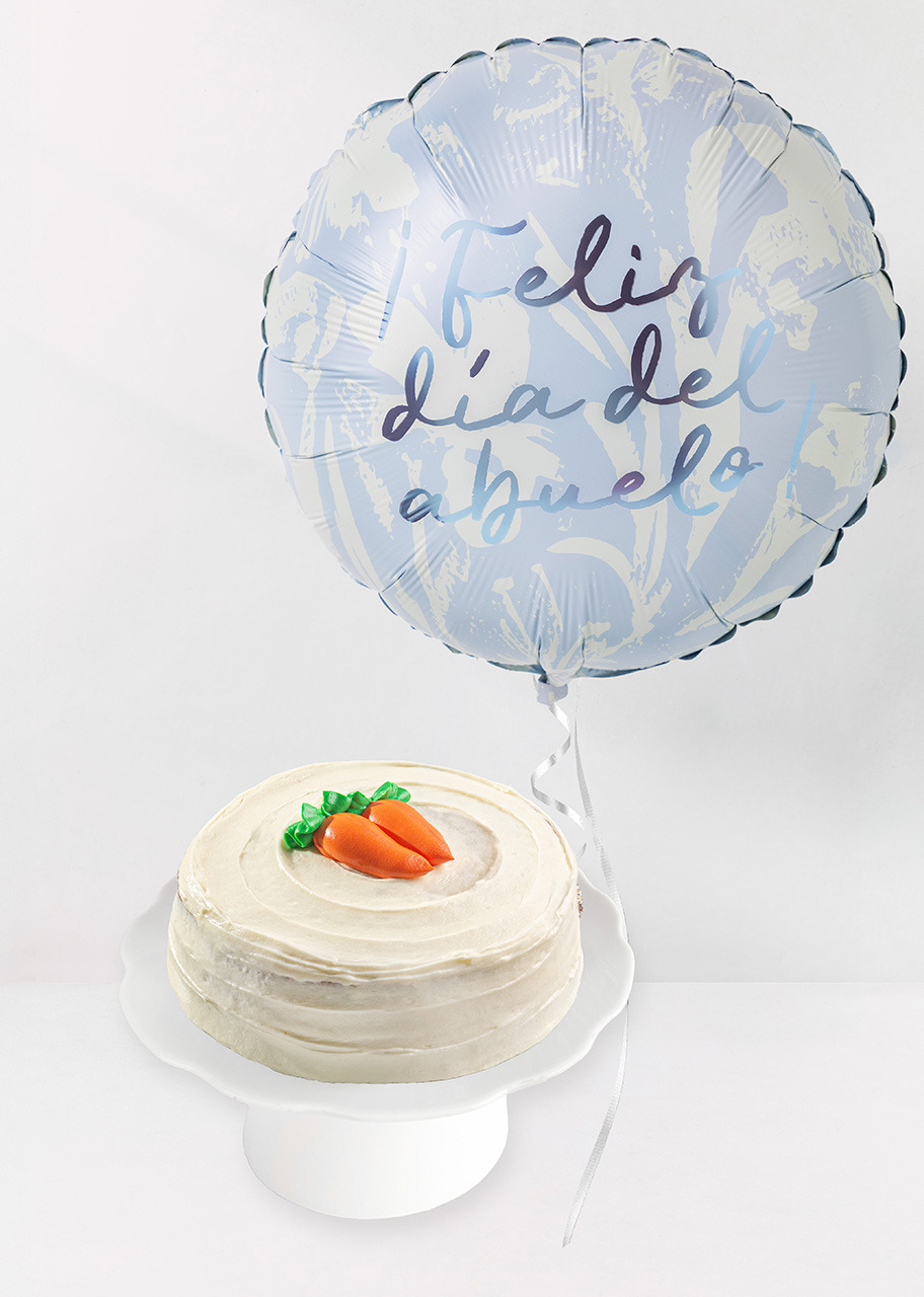 Imagen para Pastel Zanahoria Vivían con Globo "Feliz Día del Abuelo" - 1