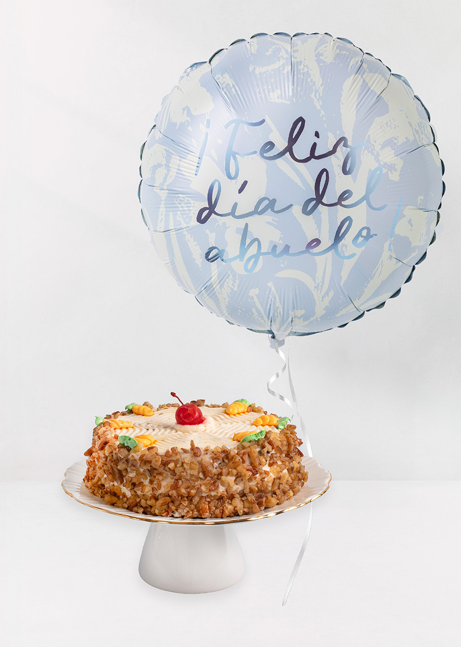 Imagen para Pastel de zanahoria Tere Cazola y Globo "Feliz Día del Abuelo" - 1