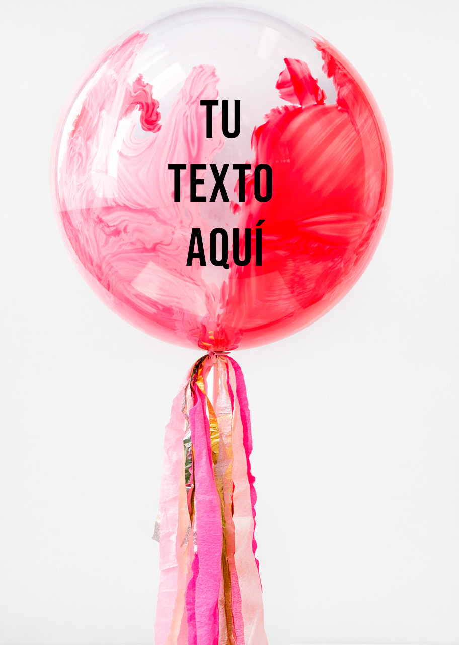 Imagen para Personaliza Globo Burbuja "Pink Flame" - 1