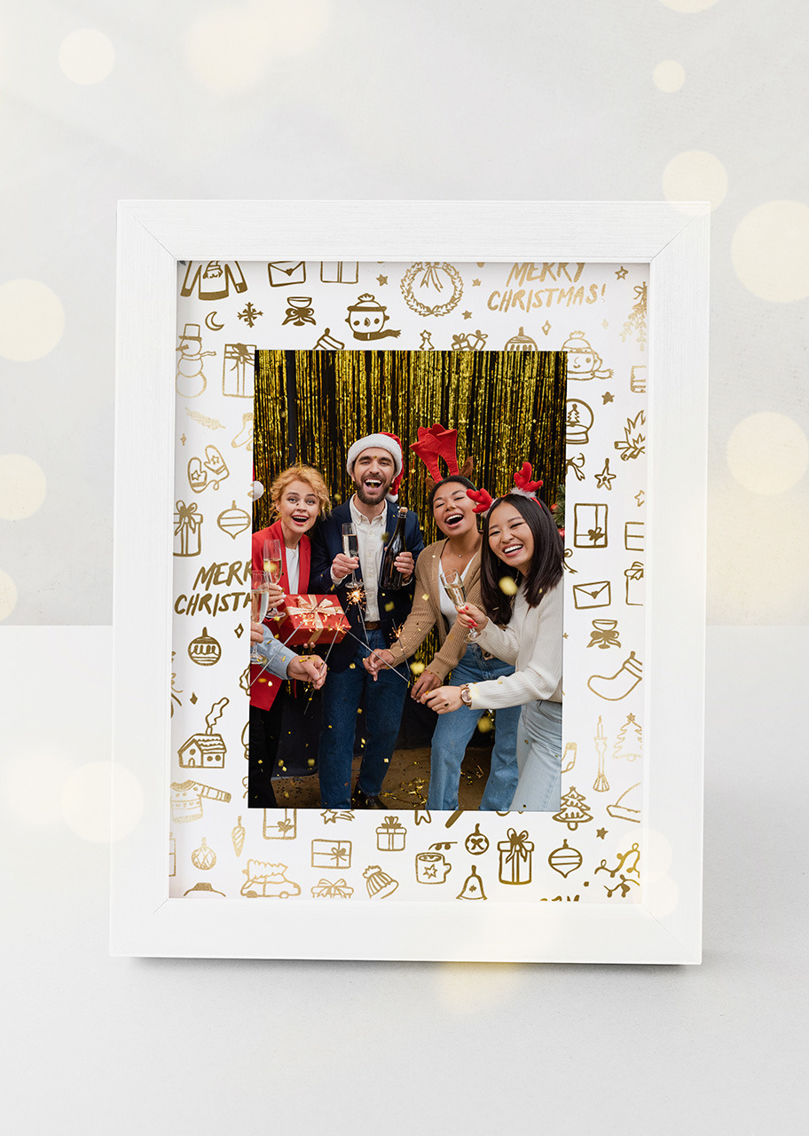 Imagen para Personaliza Marco Blanco chico "Espíritu Navideño" - 2