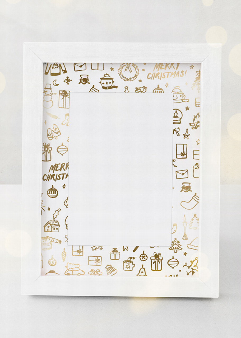 Imagen para Personaliza Marco Blanco chico "Espíritu Navideño" - 4