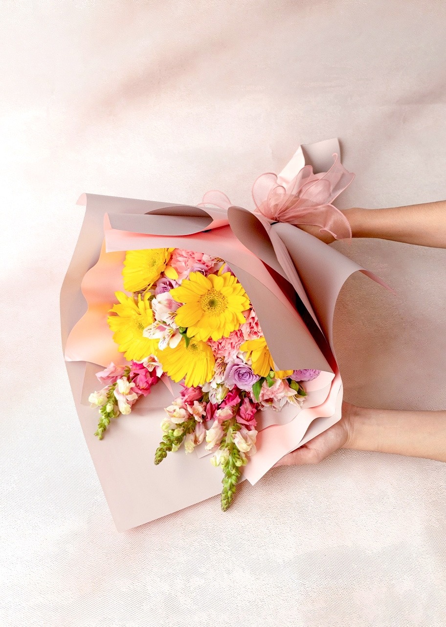 Imagen para Personaliza Marco Blanco con Ramo de Gerberas  - 3