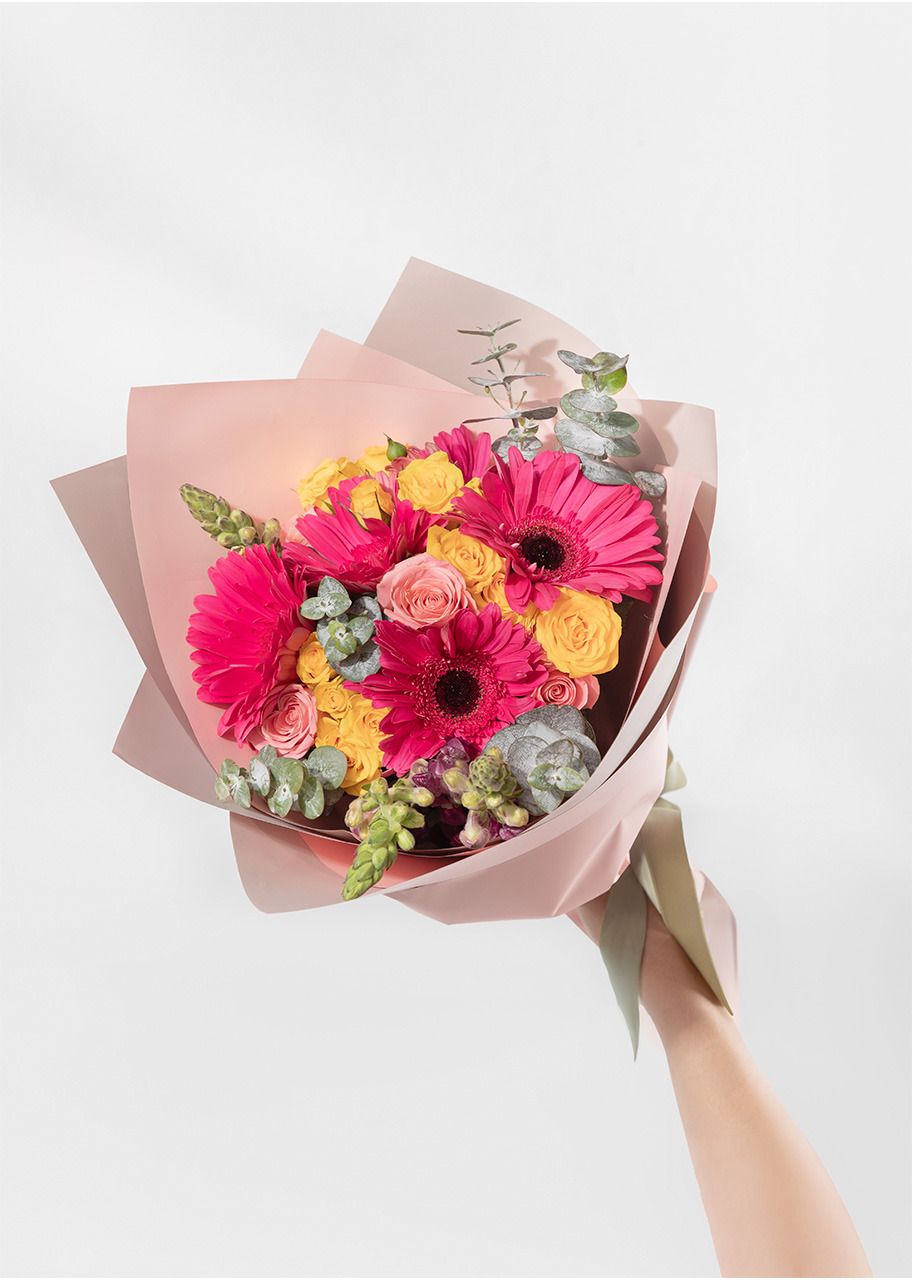 Imagen para Personaliza Marco Blanco con Ramo de Gerberas - 2