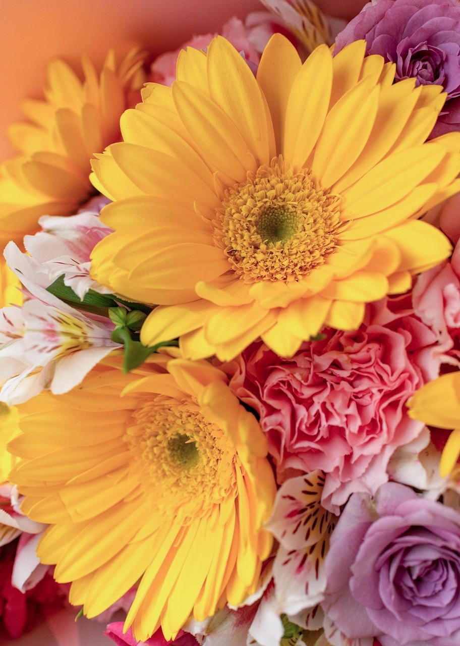 Imagen para Personaliza Marco Blanco con Ramo de Gerberas  - 2