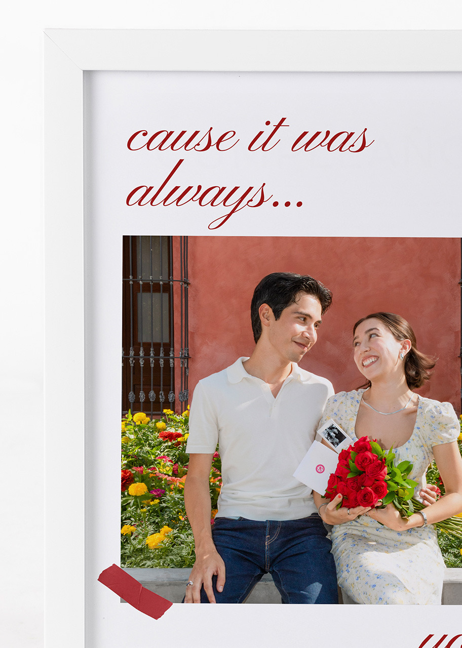 Imagen para Personaliza Marco  Grande Blanco "Cause It Was Always You" - 2