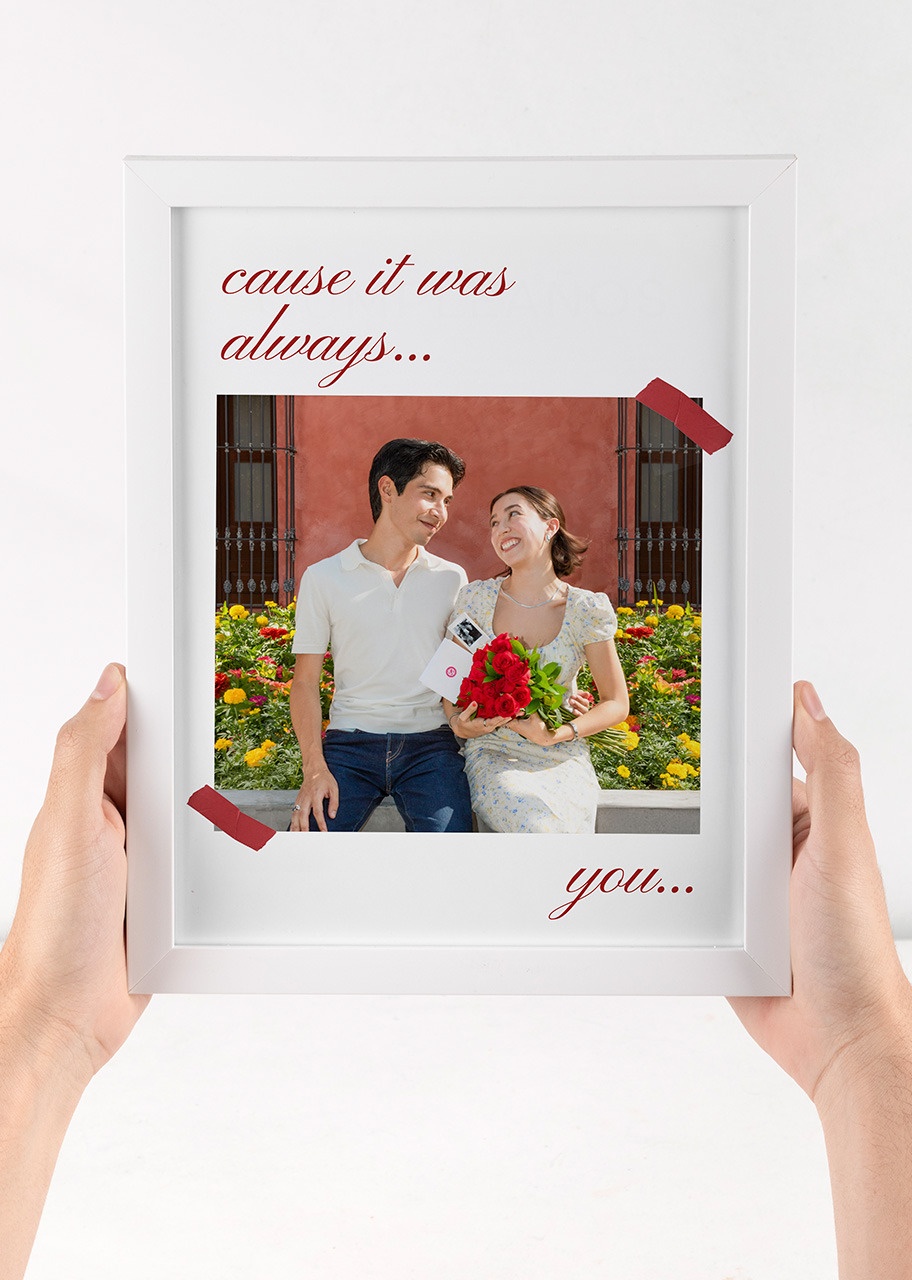 Imagen para Personaliza Marco  Grande Blanco "Cause It Was Always You" - 3