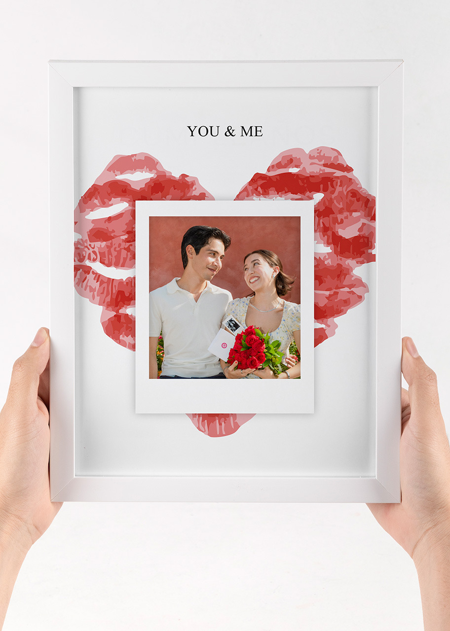 Imagen para Personaliza Marco Grande Blanco "You And Me" - 2