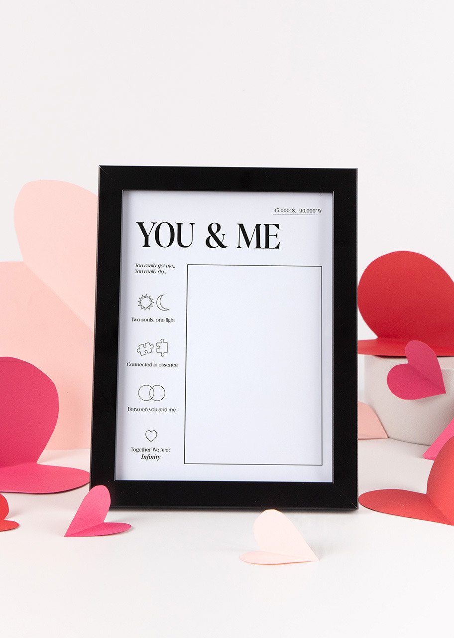 Imagen para Personaliza Marco Negro Chico "You & Me" - 4