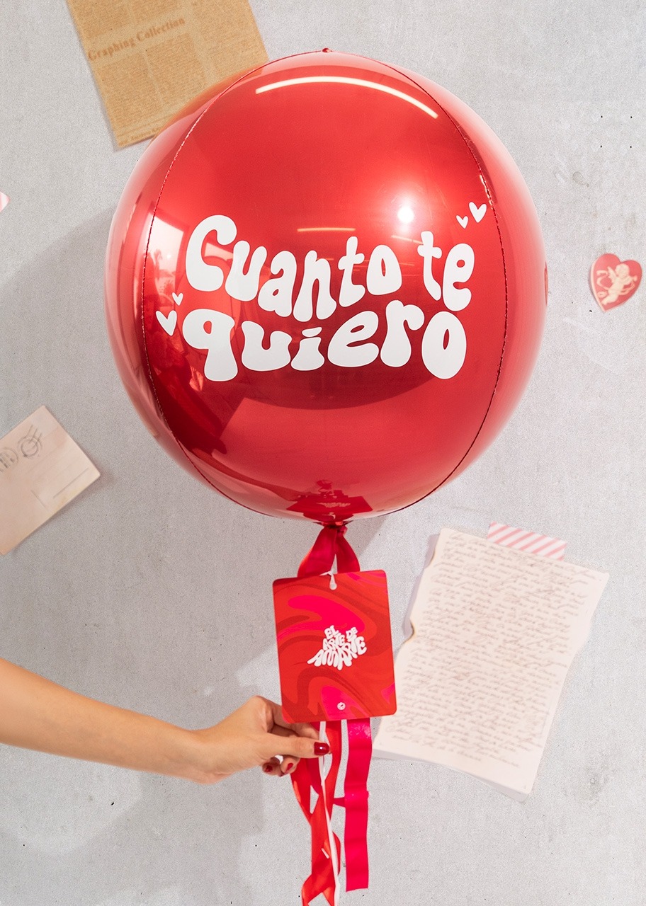 Imagen para Personaliza Marco Negro con Globo "Cuanto Te Quiero" - 2