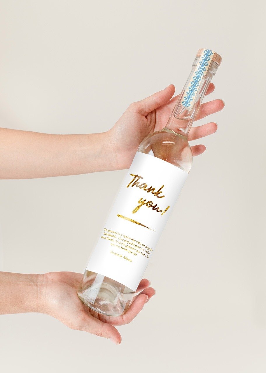 Imagen para Personaliza Mezcal 400 conejos con etiqueta "Thank you" - 2