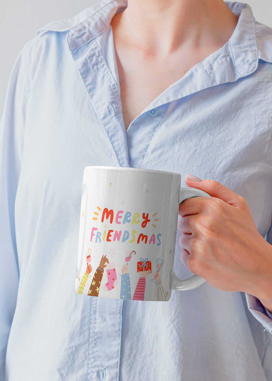 Imagen para Personaliza Taza Diseño "Friendsmas" 15oz - 3