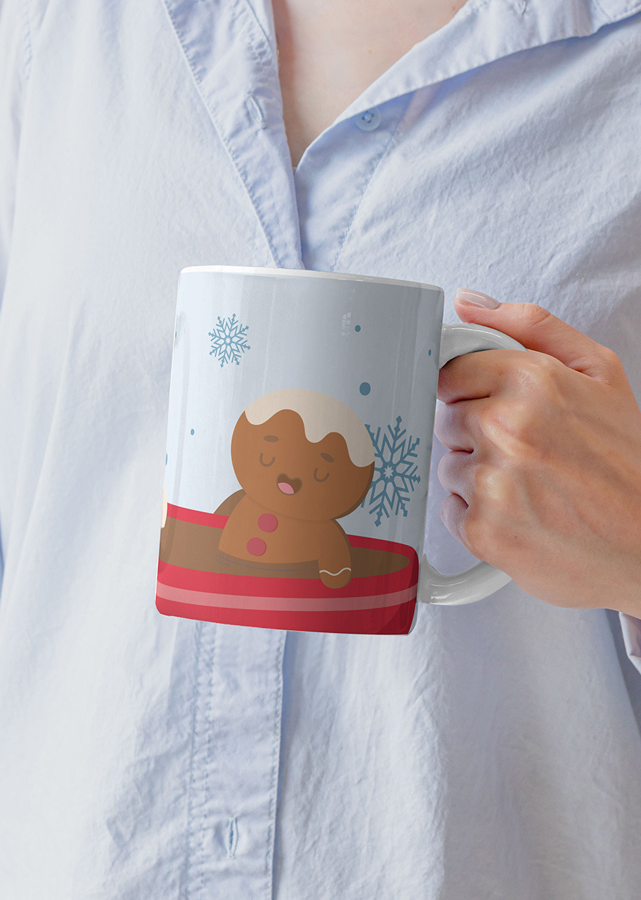 Imagen para Personaliza Taza Diseño "Gingerbread Hot Cocoa" 15oz - 3