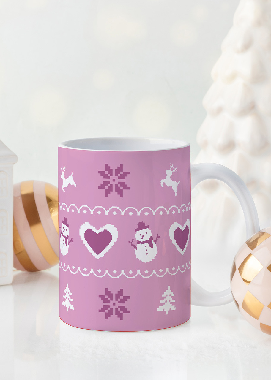 Imagen para Personaliza Taza Diseño "Ugly Sweater (Rosa)" 15oz - 2