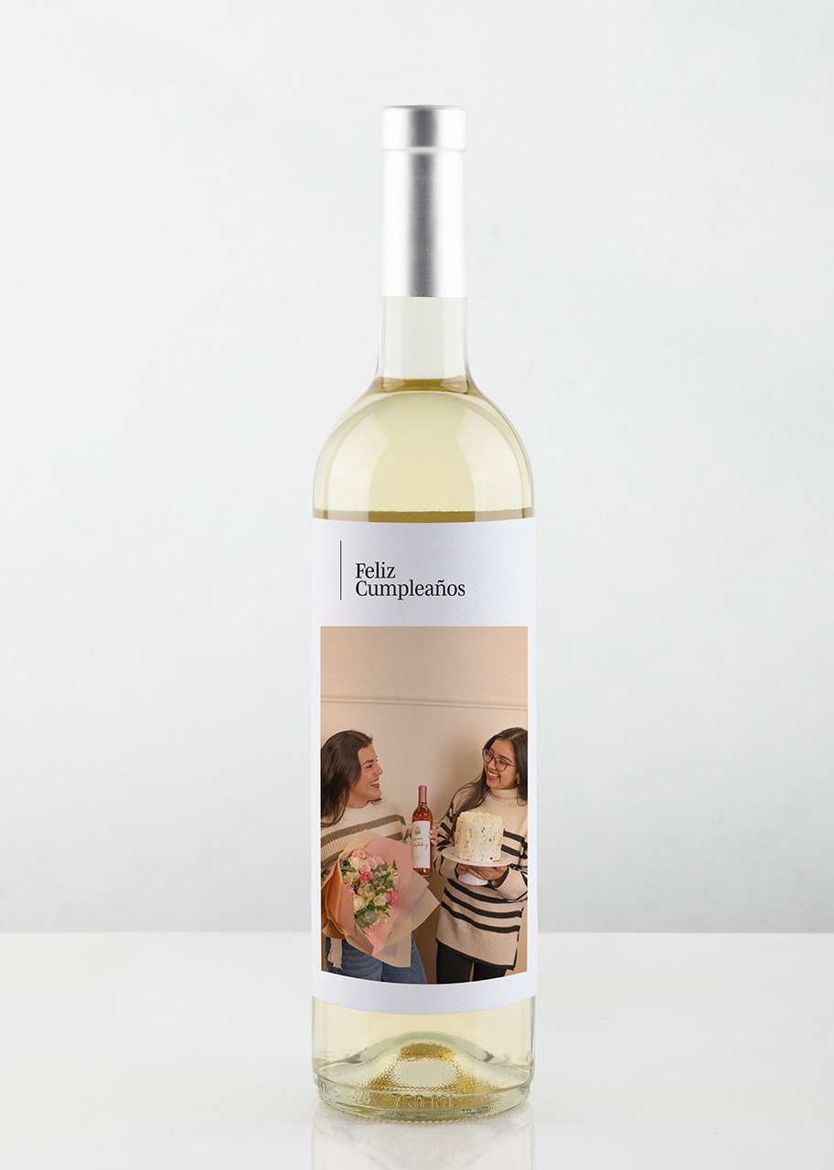 Imagen para Personaliza Vino 2V "Feliz Cumpleaños" con Foto - 1