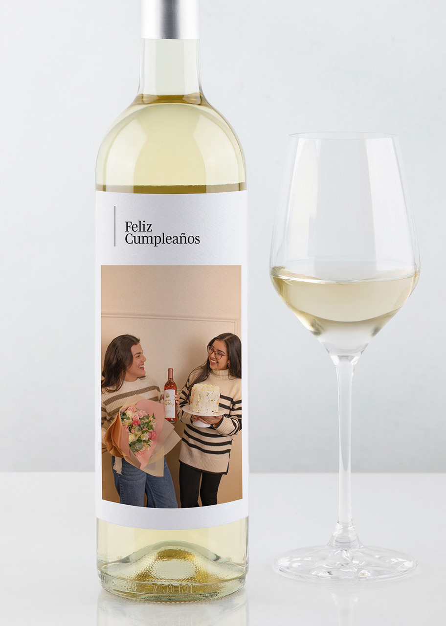 Imagen para Personaliza Vino 2V "Feliz Cumpleaños" con Foto - 2