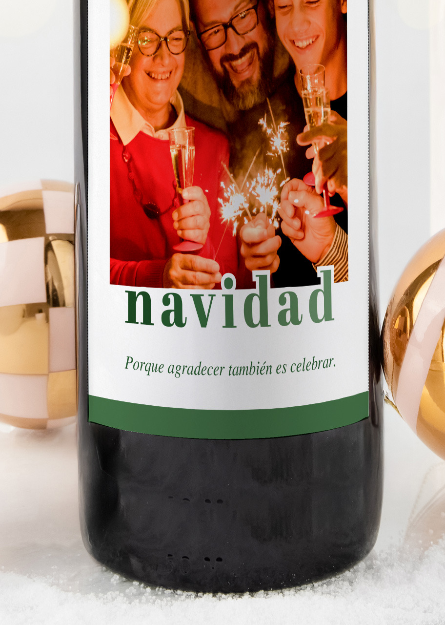 Imagen para Personaliza Vino 3V con etiqueta "Feliz Navidad" - 2