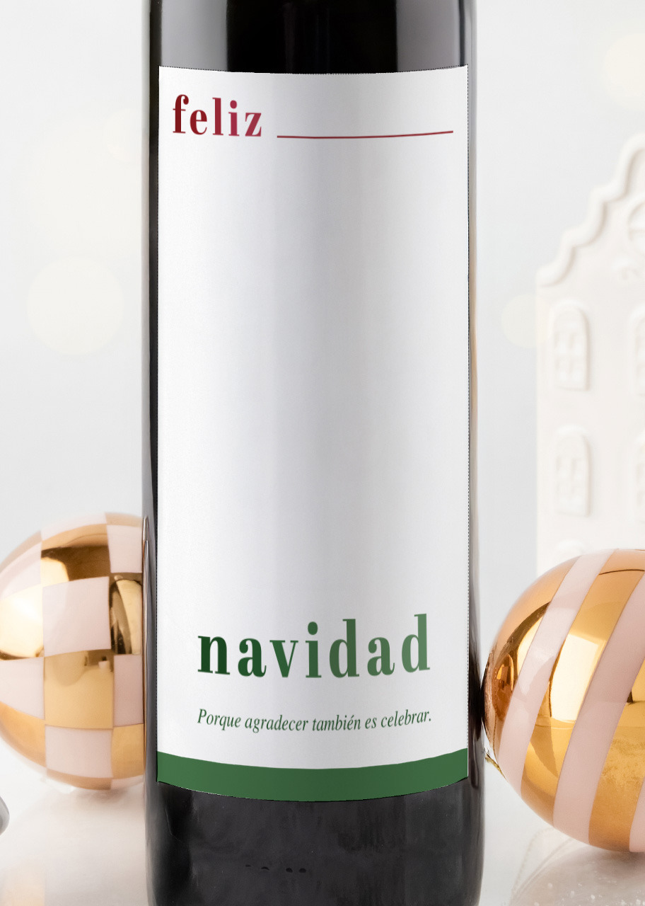 Imagen para Personaliza Vino 3V con etiqueta "Feliz Navidad" - 4