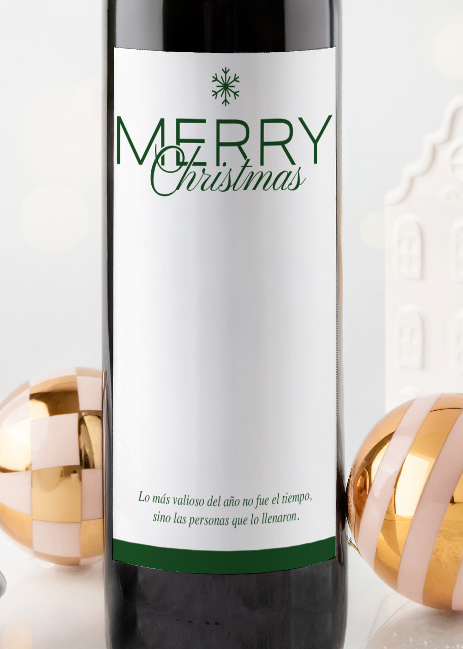 Imagen para Personaliza Vino 3V con etiqueta "Merry Christmas"  - 4