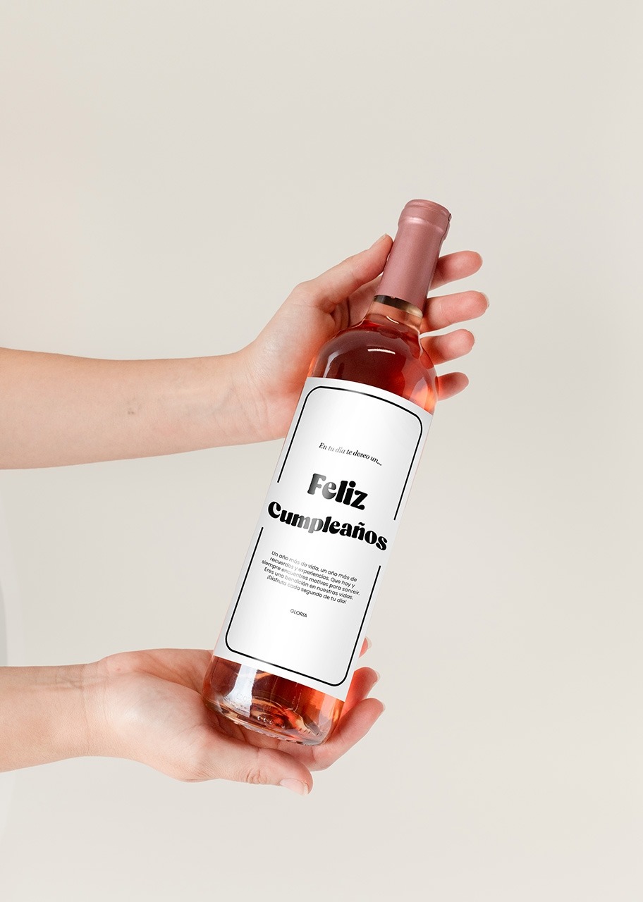 Imagen para Personaliza Vino Beringer con etiqueta "Feliz cumpleaños" - 2