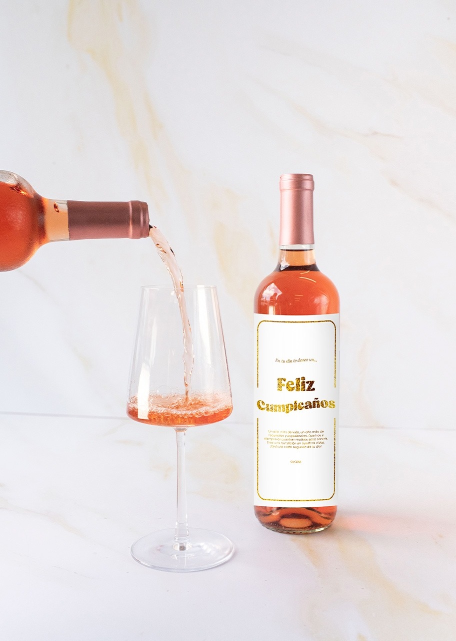Imagen para Personaliza Vino Beringer con etiqueta "Feliz cumpleaños" - 3
