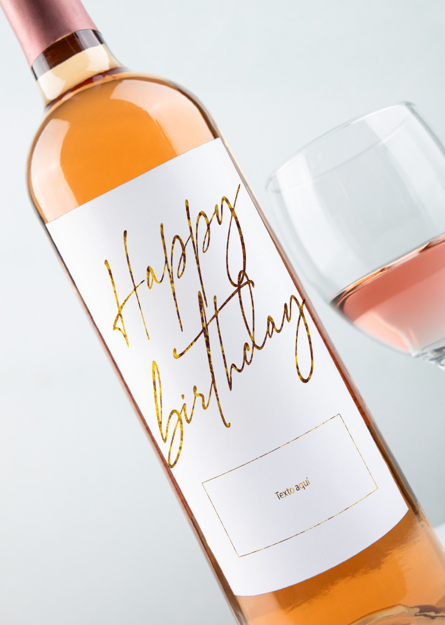 Imagen para Personaliza Vino Beringer con etiqueta "Happiest Birthday To You" - 1
