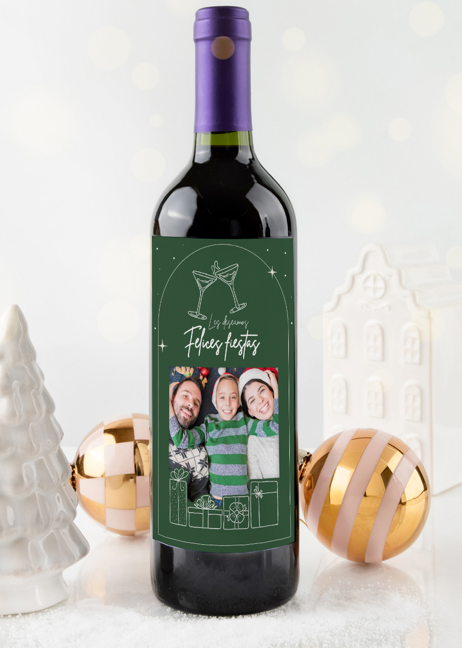 Imagen para Personaliza Vino Concha y Toro con etiqueta "Felices Fiestas"  - 1