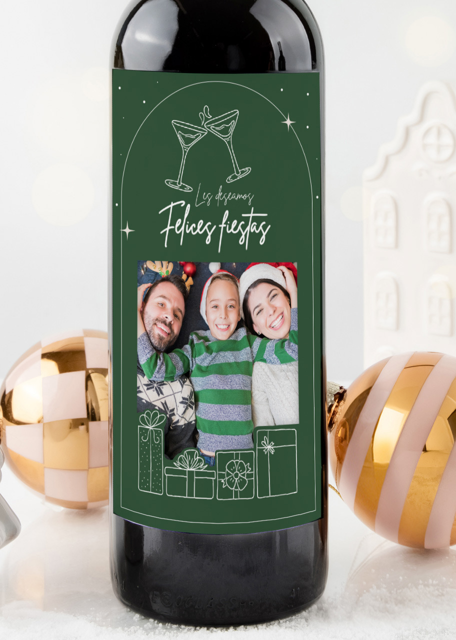 Imagen para Personaliza Vino Concha y Toro con etiqueta "Felices Fiestas"  - 2
