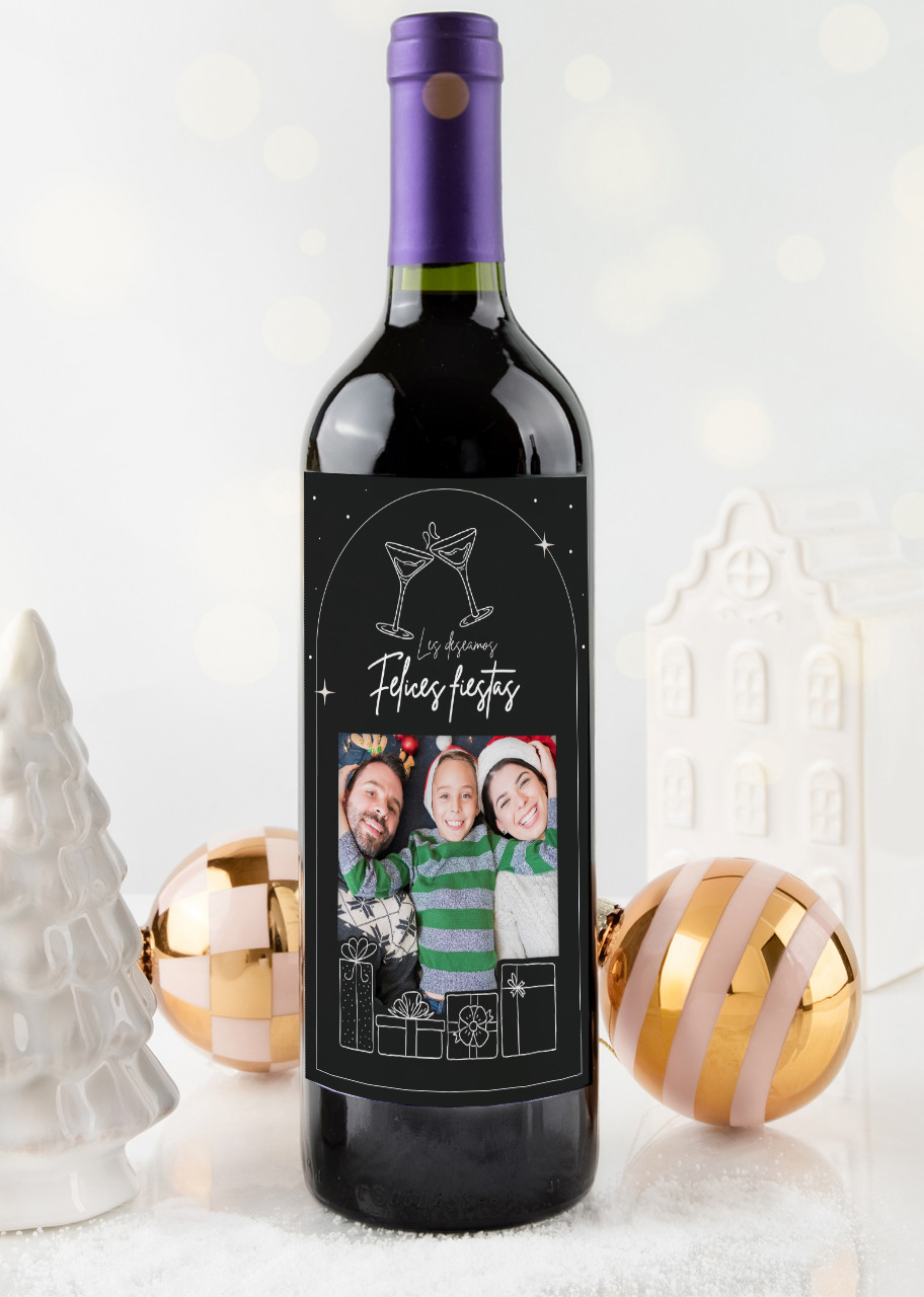 Imagen para Personaliza Vino concha y toro con etiqueta "Felices Fiestas"  - 1