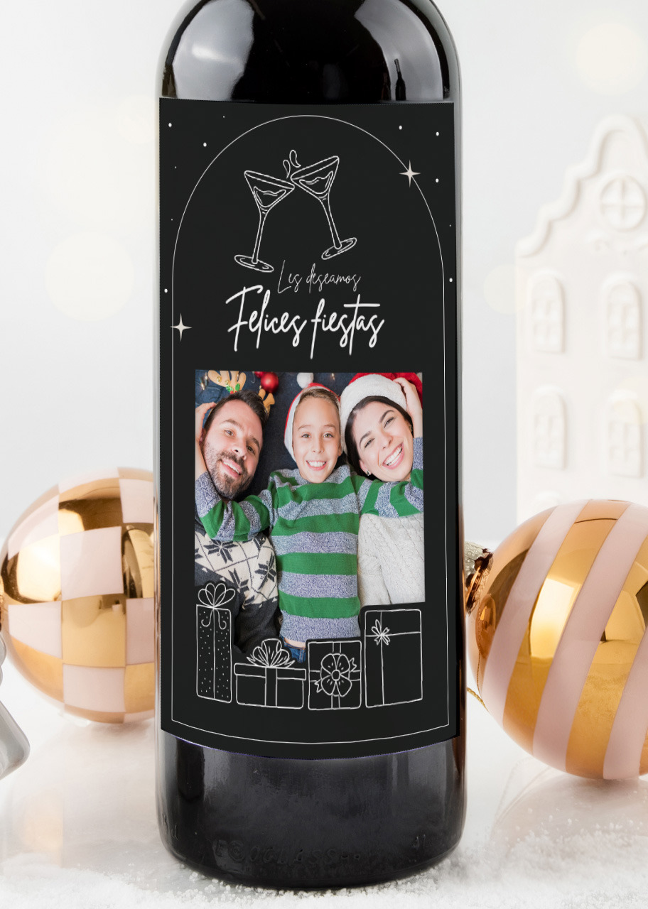 Imagen para Personaliza Vino concha y toro con etiqueta "Felices Fiestas"  - 2