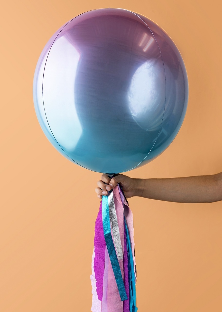 Imagen para Personaliza tu Globo Esfera Rosa con Azul - 5