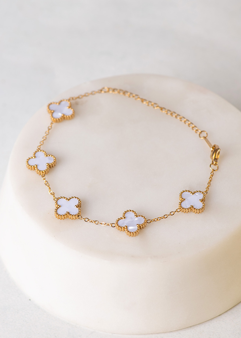 Imagen para Pulsera Trébol Blanco Amalaya - 1