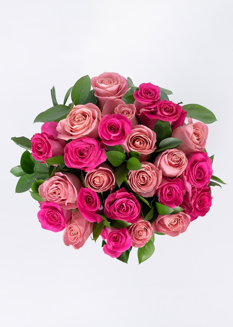 Imagen para Ramo de 24 Rosas Rosas con mini foto - 4