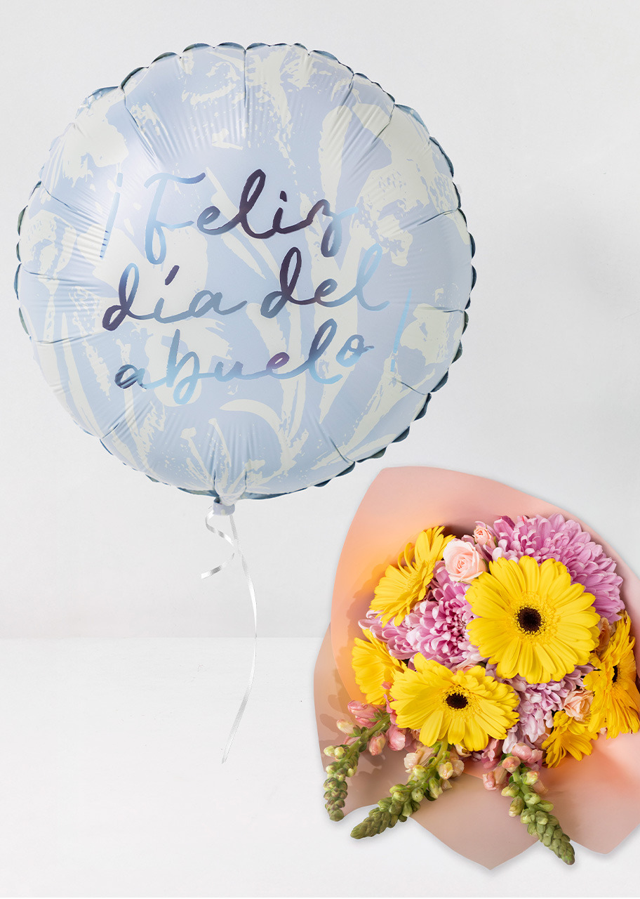 Imagen para Ramo de Gerberas Amarillas y Globo de Abuelos - 1