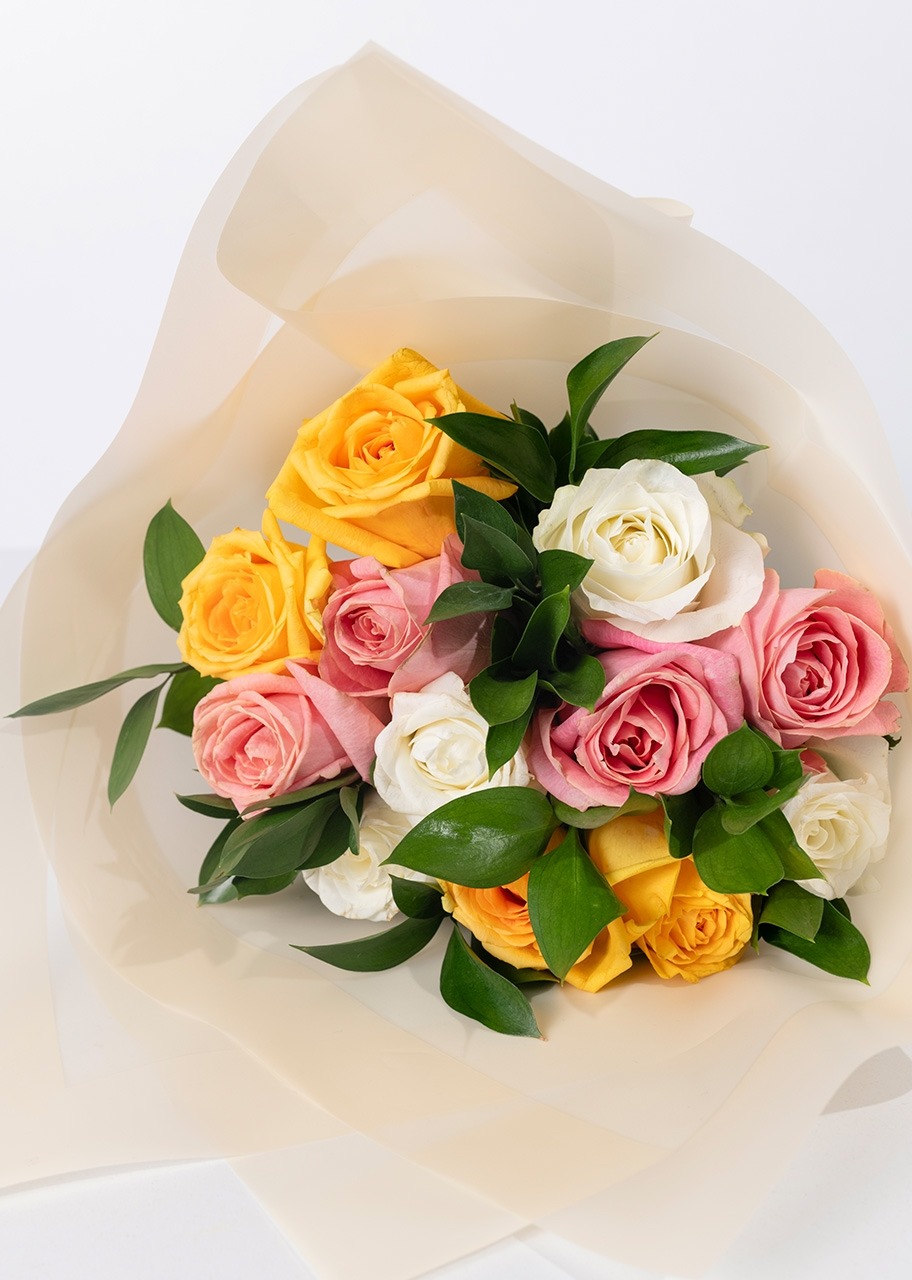 Imagen para Ramo de 12 Rosas Coloridas - 3