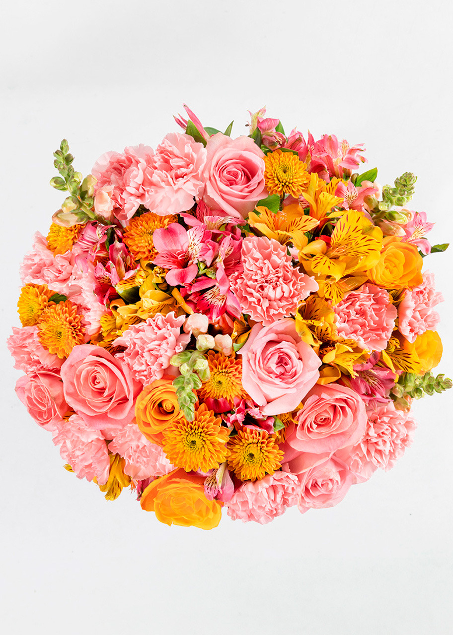 Imagen para Ramo de Rosas Naranjas y Rosas con Mini Foto - 4