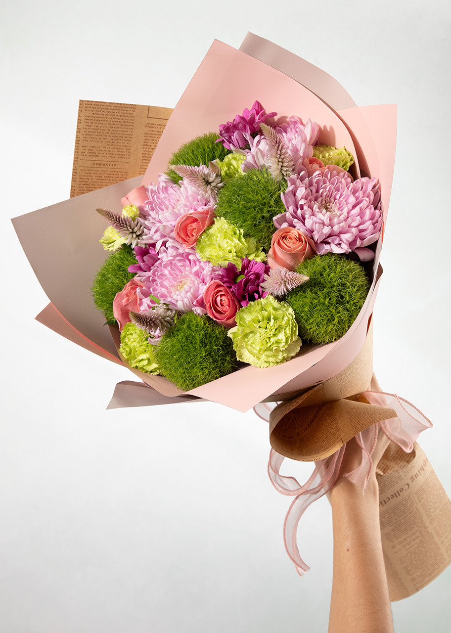 Imagen para Ramo de Roxanas y Rosas Rosa - 2