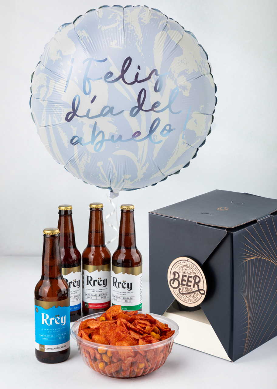 Imagen para Regalo con Botanas, Cerveza y Globo - 1