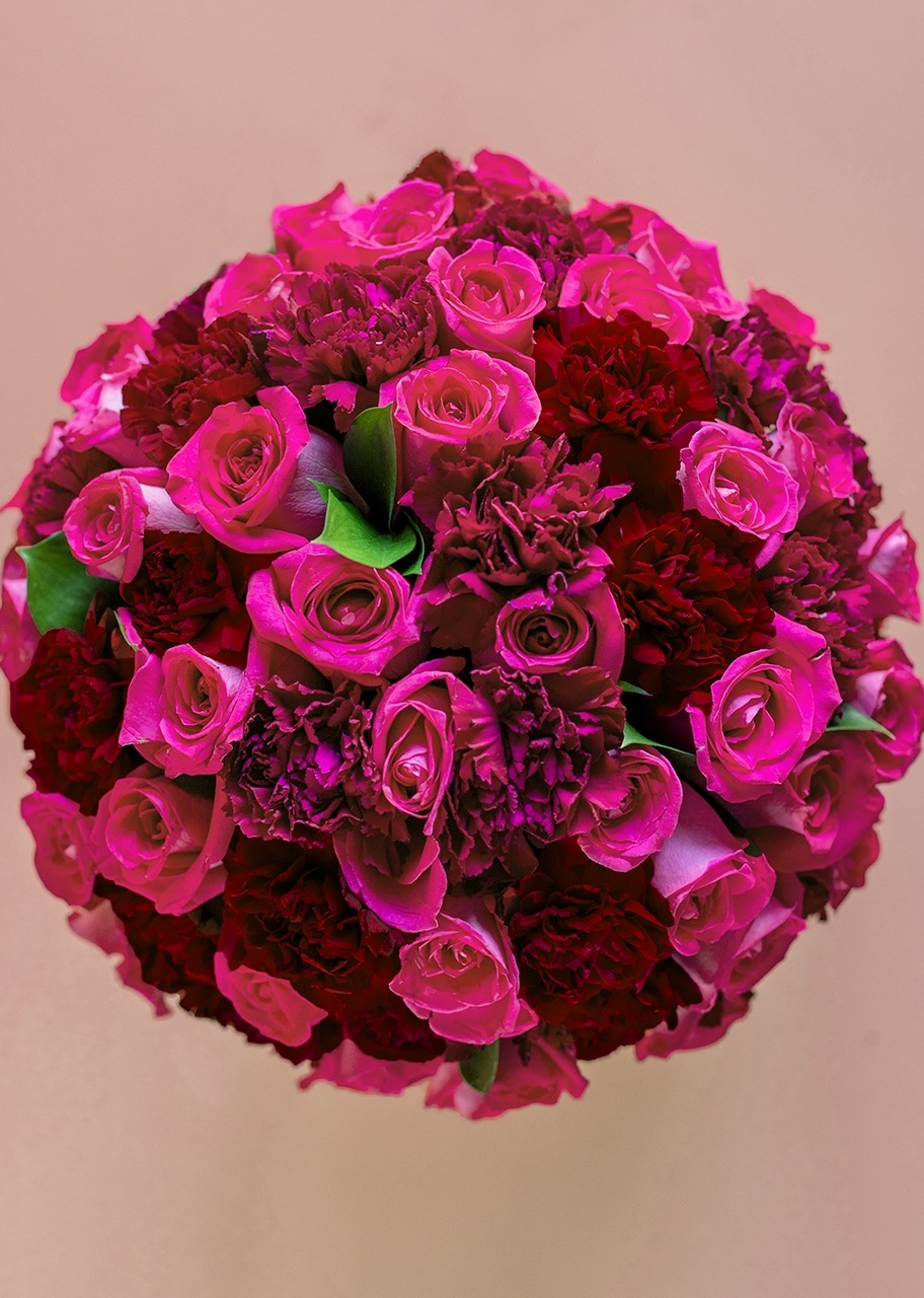 42 Rosas Rosas y Claveles en Base