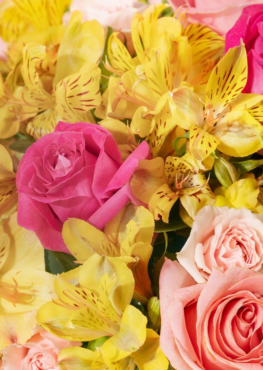 Imagen para 10 Rosas y Mini Rosas en Jarrón - 4