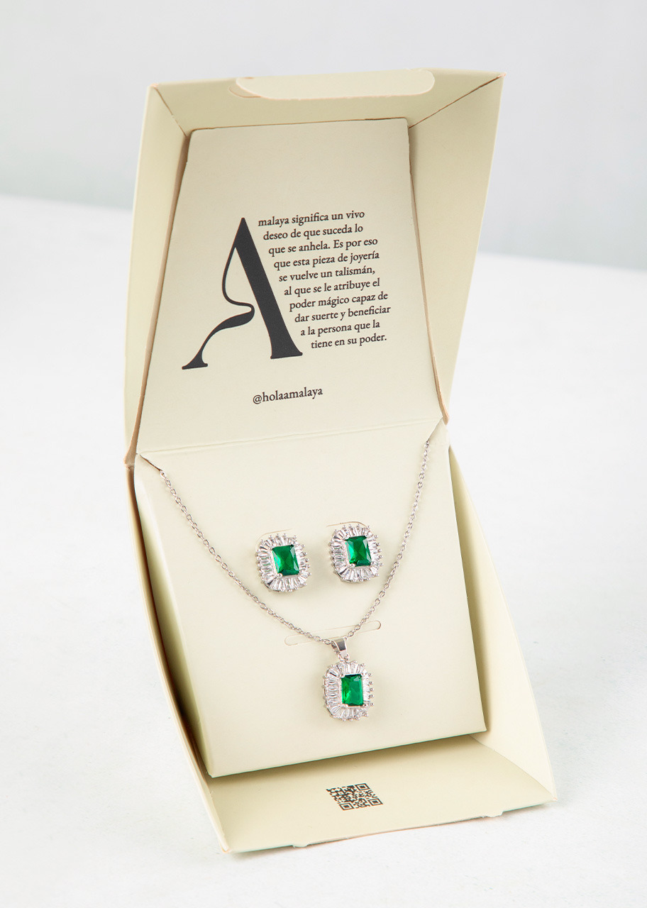 Imagen para Set Zirconia Verde Amalaya - 3