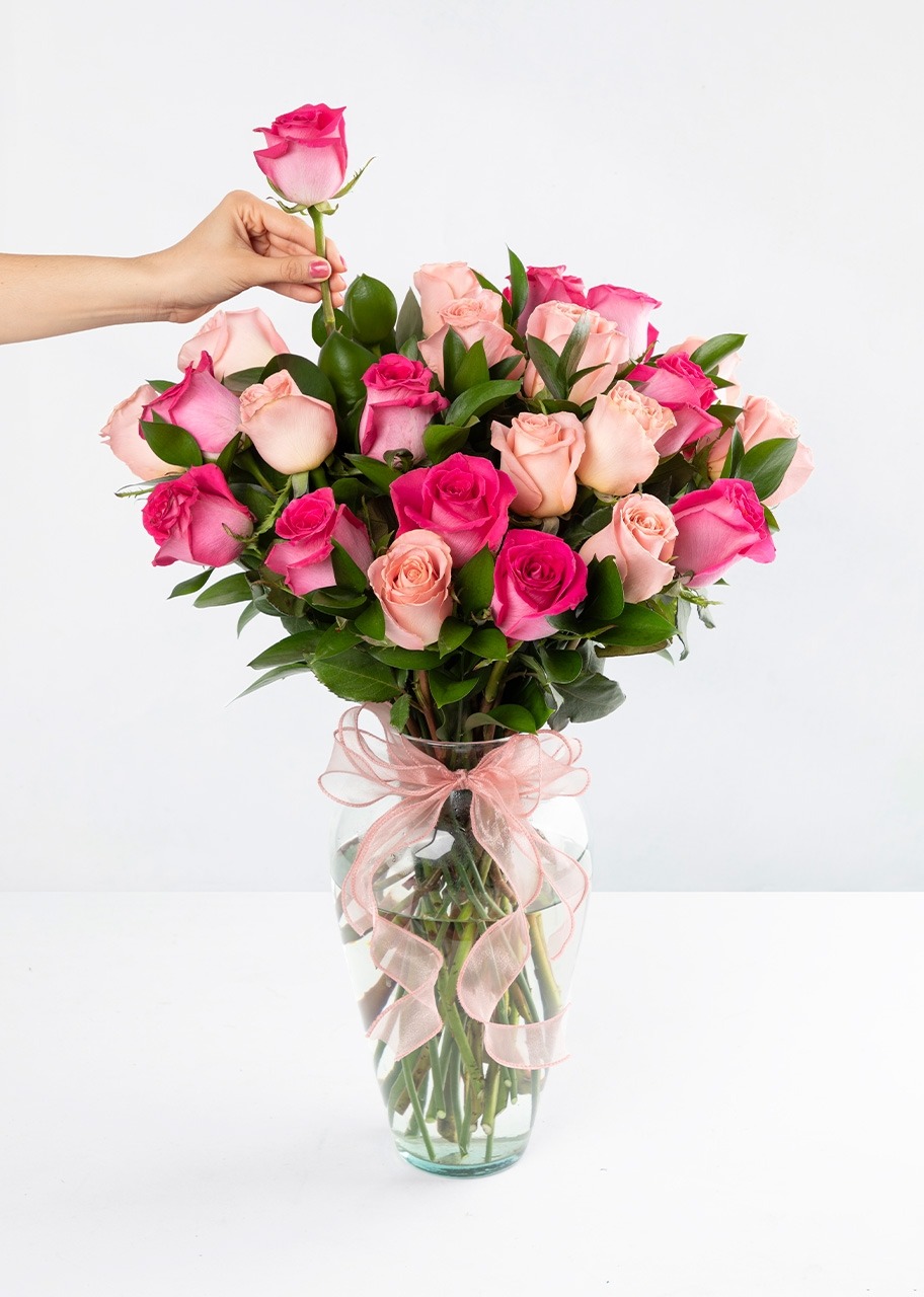 Imagen para Sueño de Rosas Combinadas en Jarron - 2