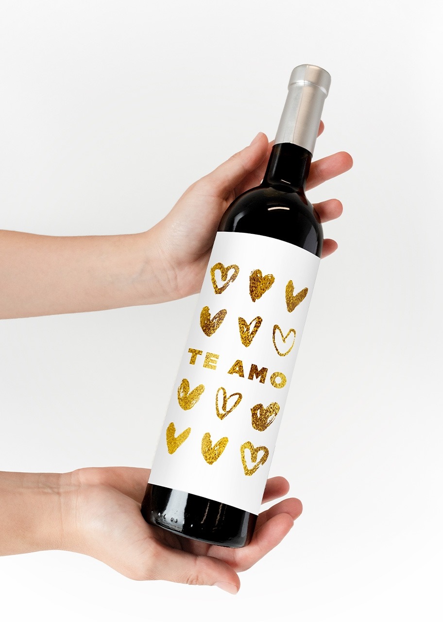 Imagen para Vino 3V con etiqueta "Te amo" - 2