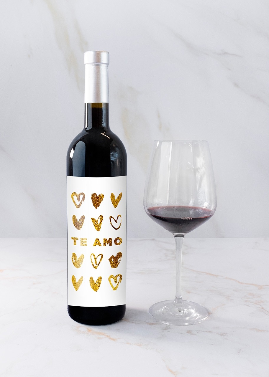Imagen para Vino 3V con etiqueta "Te amo" - 3