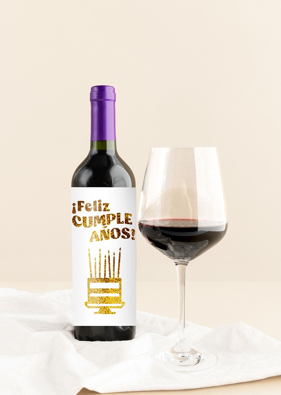 Imagen para Vino Concha y Toro con etiqueta "Feliz cumpleaños" - 2